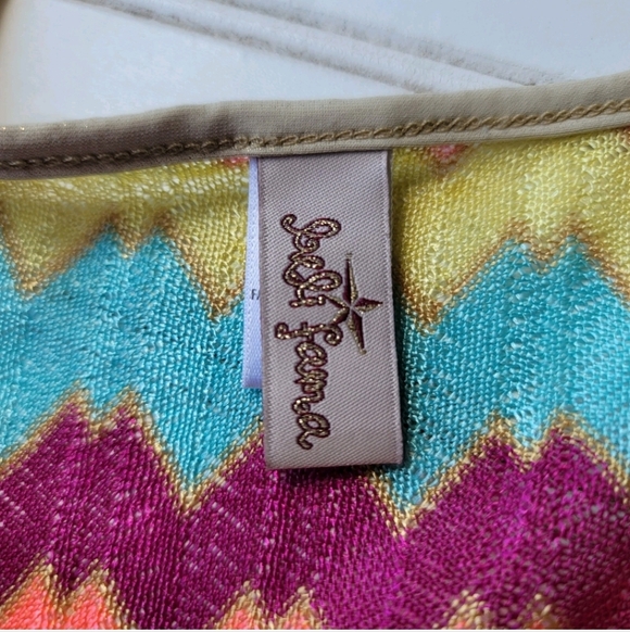 Luli Fama Size Large Cabana V-Neck Swim Cover-Up Dress - Picture 6 of 6